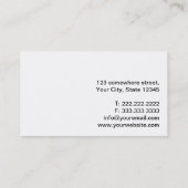 Schlichte White Financial Advisor Business Card Visitenkarte (Rückseite)