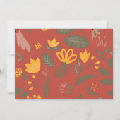 Schlichte White Rustic Country Gold Foil Babydusch Einladung (Rückseite)