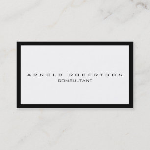Schlichte White Stylish Beruflich Business Card Visitenkarte