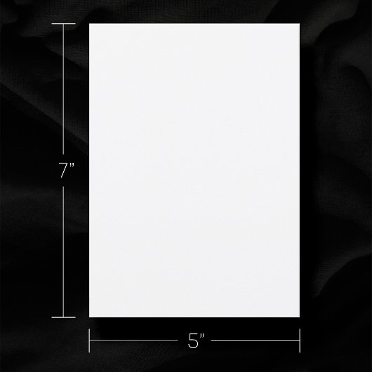 Schlichte White Wedding 5" x 7" Matte Blank Save The Date