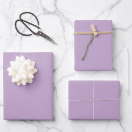 Schlichte Wisteria lila Geschenkpapier Set