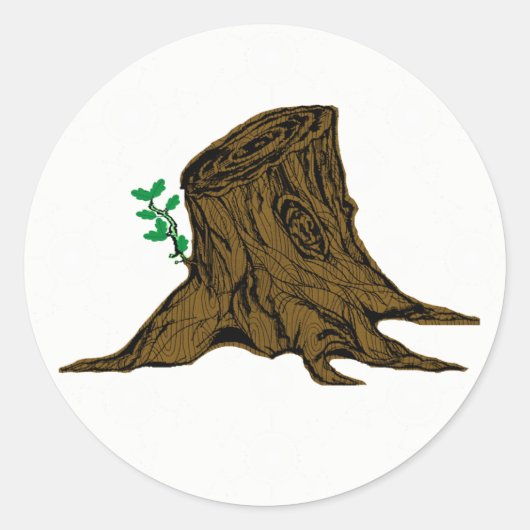 Schlichte Wurzel des Jesse Tree Sticker (Vorderseite)