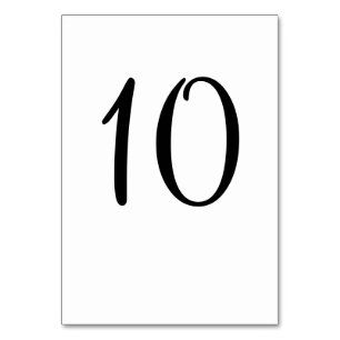 Schlichte Zickzack Hochzeiten Tischnummer