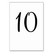 Schlichte Zickzack Hochzeiten Tischnummer (Rückseite)