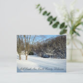 Schlichten Winter die Mill-Creek-Flut gerettet Postkarte (Stehend Vorderseite)