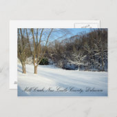 Schlichten Winter die Mill-Creek-Flut gerettet Postkarte (Vorne/Hinten)
