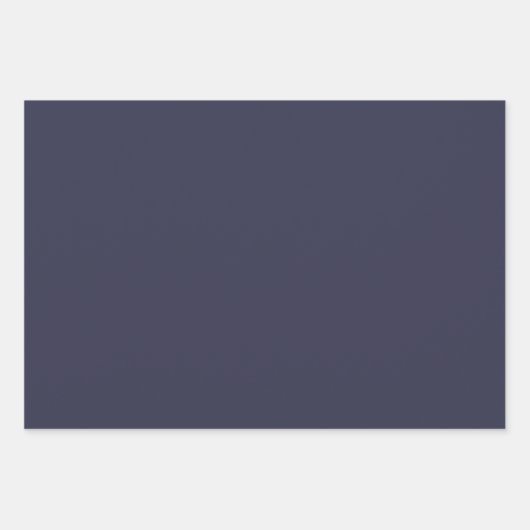 Schlichter Abend in fester Farbe dunkelblau Geschenkpapier Set (Vorderseite 2)