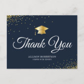 schlichter Abschluss vielen Dank Postkarte (Vorderseite)