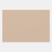 Schlichter Ahornapfel Cashmere Brown Shades 3 Tone Geschenkpapier Set (Vorderseite 3)