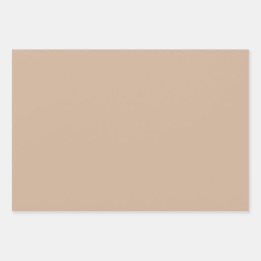 Schlichter Ahornapfel Cashmere Brown Shades 3 Tone Geschenkpapier Set (Vorderseite 3)