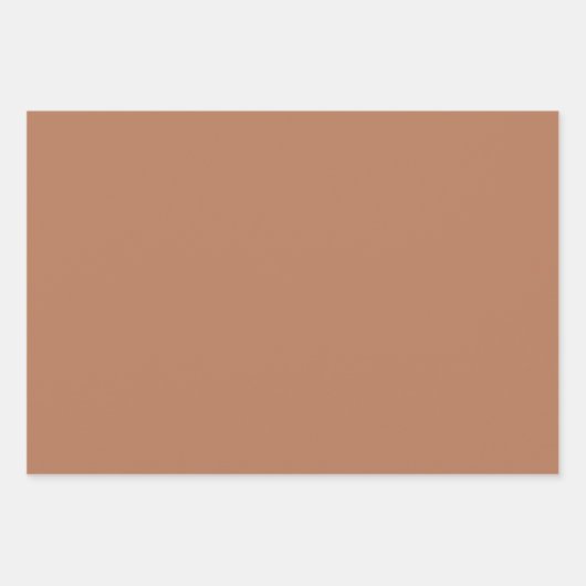 Schlichter Ahornapfel Cashmere Brown Shades 3 Tone Geschenkpapier Set (Vorderseite 2)