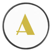 Schlichter Anfangsbuchstabe für einfarbiges Monogr Eishockey Puck (Vorderseite)