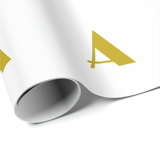 Schlichter Anfangsbuchstabe für einfarbiges Monogr Geschenkpapier (Rolleneckpunkt)