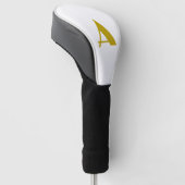 Schlichter Anfangsbuchstabe für einfarbiges Monogr Golf Headcover (angewinkelt)