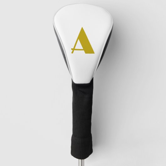Schlichter Anfangsbuchstabe für einfarbiges Monogr Golf Headcover (Vorderseite)