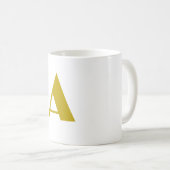 Schlichter Anfangsbuchstabe für einfarbiges Monogr Kaffeetasse (VorderseiteRechts)