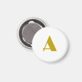 Schlichter Anfangsbuchstabe für einfarbiges Monogr Magnet (Vorderseite/Rückseite)