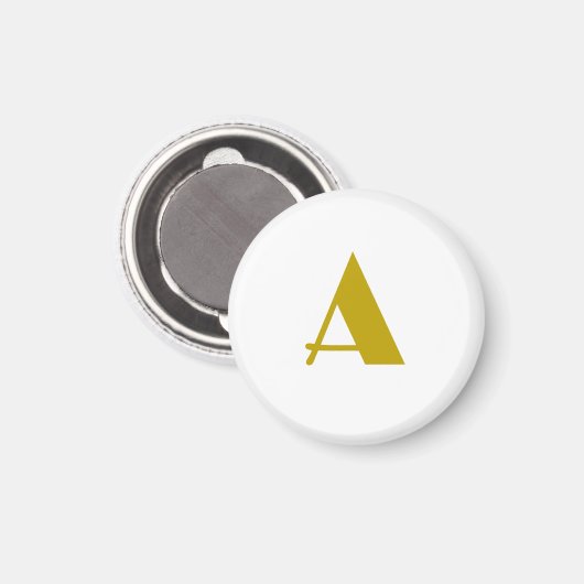 Schlichter Anfangsbuchstabe für einfarbiges Monogr Magnet (Vorderseite/Rückseite)