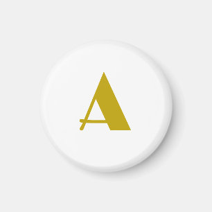 Schlichter Anfangsbuchstabe für einfarbiges Monogr Magnet