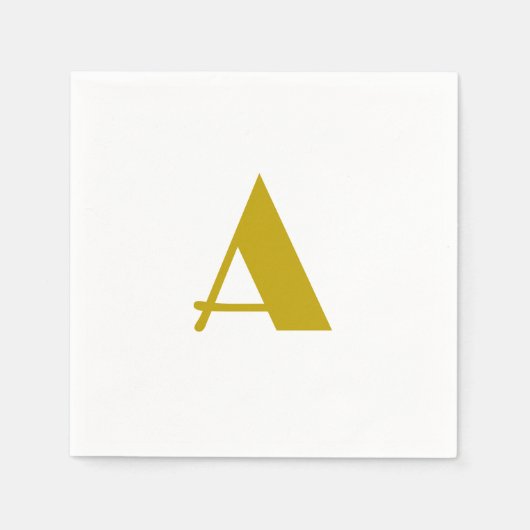 Schlichter Anfangsbuchstabe für einfarbiges Monogr Serviette (Vorderseite)