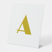 Schlichter Anfangsbuchstabe für einfarbiges Monogr Sockelschild (Vorderseite)