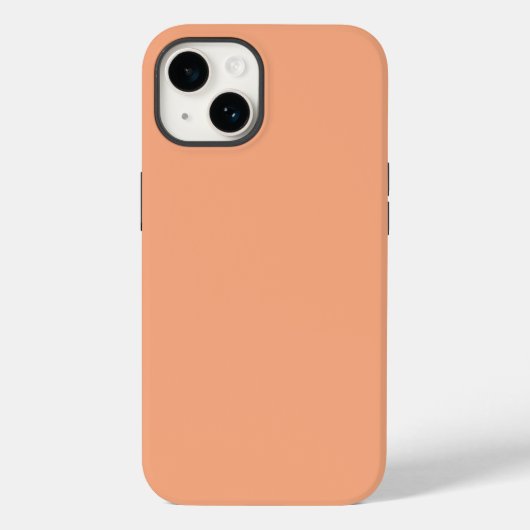 Schlichter Aprikosenpastellorange in fester Farbe Case-Mate iPhone Hülle (Rückseite)