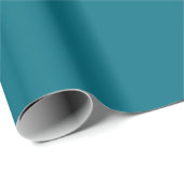 Schlichter Aquamariner Farbton Geschenkpapier (Rolleneckpunkt)