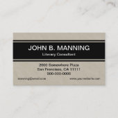 Schlichter Beruflicher Tan und schwarzer Streifen Visitenkarte (Vorderseite)