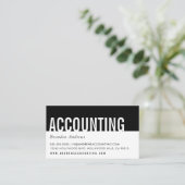 SCHLICHTER BOLD BAND minimalistischer moderner, fe Visitenkarte (Stehend Vorderseite)