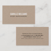 SCHLICHTER BOLD MINIMAL-Syndrom Visitenkarte (Vorne/Hinten)