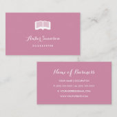 Schlichter Buchhalter mit rosa Buchführung, mit ei Visitenkarte (Vorne/Hinten)