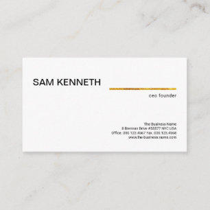 Schlichter CEO von Simple Gold Line Visitenkarte
