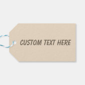 Schlichter Champagner in fester Farbe Geschenkanhänger (Rückseite Horizontal)