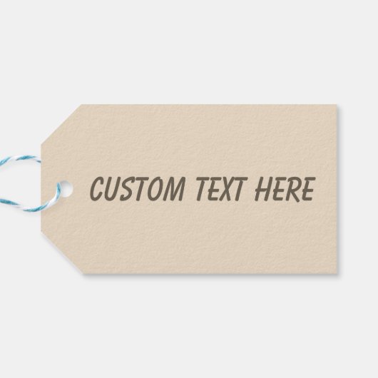 Schlichter Champagner in fester Farbe Geschenkanhänger (Rückseite Horizontal)