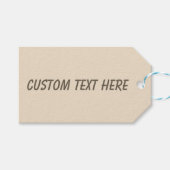 Schlichter Champagner in fester Farbe Geschenkanhänger (Vorderseite (Horizontal))