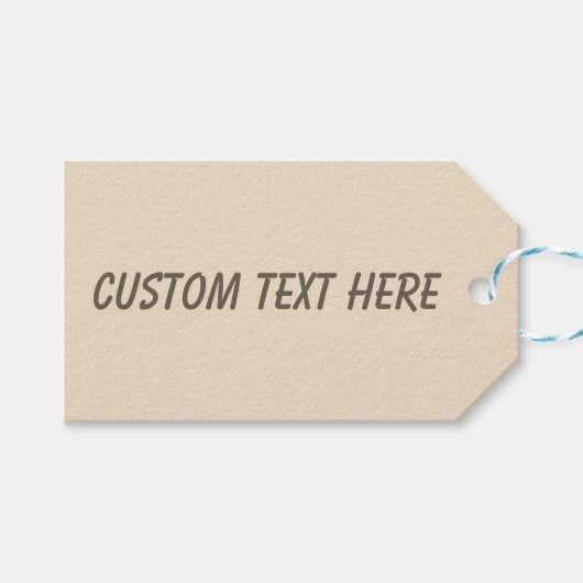 Schlichter Champagner in fester Farbe Geschenkanhänger (Vorderseite (Horizontal))