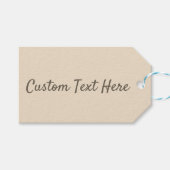 Schlichter Champagner in fester Farbe Geschenkanhänger (Vorderseite (Horizontal))