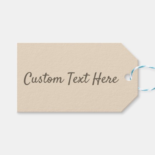 Schlichter Champagner in fester Farbe Geschenkanhänger (Vorderseite (Horizontal))