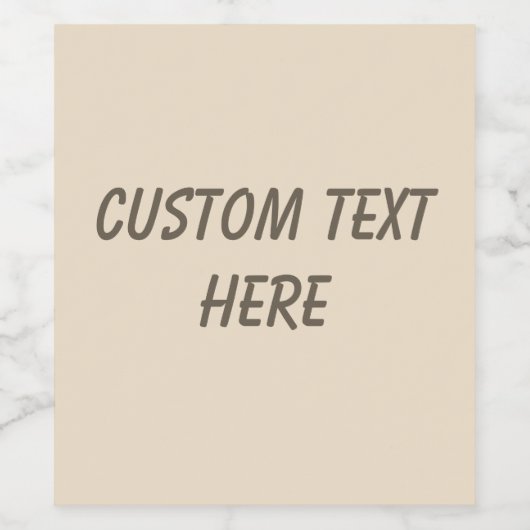 Schlichter Champagner in fester Farbe Weinetikett (Einzelnes Label)