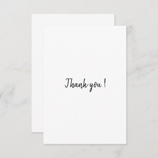 schlichter Dank Dankeskarte (Vorne/Hinten)