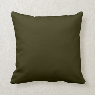 Schlichter dunkler Olive Green Hintergrund Kissen