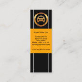 Schlichter Einfach-Gelbplattierungstreiber Mini Visitenkarte (Rückseite)