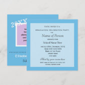 Schlichter, einfacher, eleganter Abschluss aus bla Einladung (Vorne/Hinten)