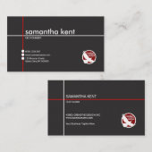 Schlichter einfacher grauer Geschäftsfrau CEO Visitenkarte (Vorne/Hinten)
