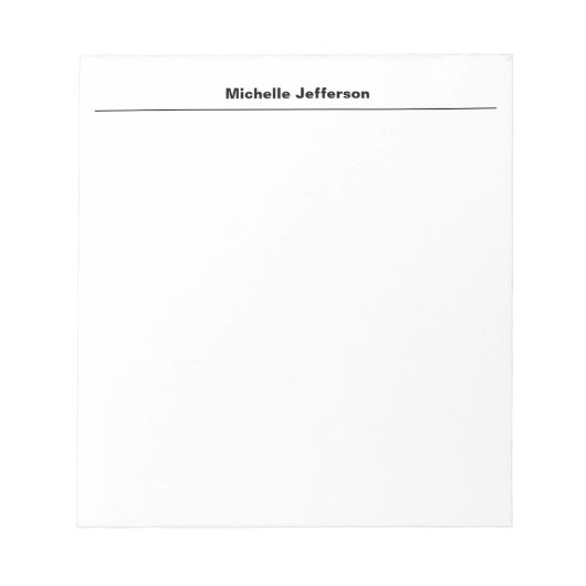 Schlichter einfacher moderner Name Bearbeiten Mini Notizblock (Vorderseite)