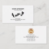 Schlichter einfacher sauberer Börse-DiagrammForex Visitenkarte (Vorne/Hinten)