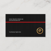 Schlichter einfacher schwarzer heller visitenkarte (Rückseite)