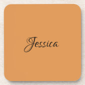 Schlichter, einfacher Skriptname Getränkeuntersetzer (Vorderseite)