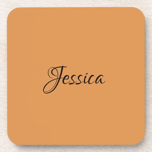 Schlichter, einfacher Skriptname Getränkeuntersetzer (Vorderseite)