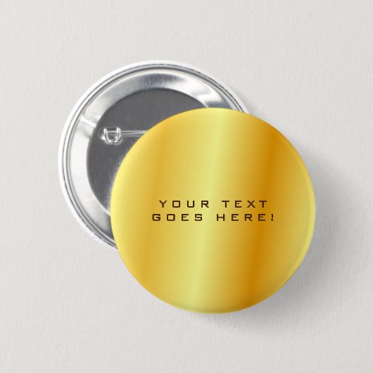 Schlichter, einzigartiger goldener Hintergrund Button (Vorne & Hinten)